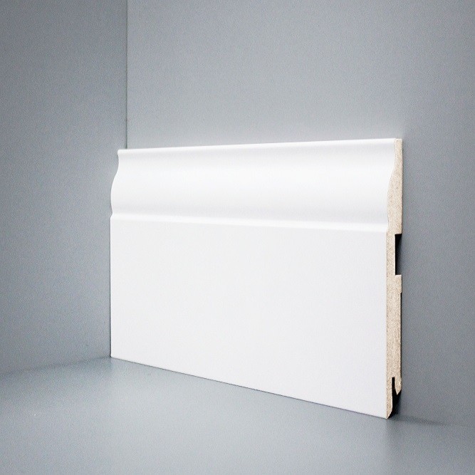 Плинтус Deartio МДФ U 103-120 (120х16х2050) Белый фото 1 &mdash; ПетроПол