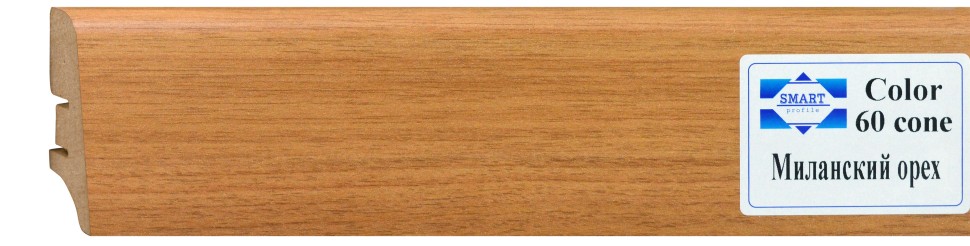 Плинтус МДФ Smartprofile Color Миланский Орех фото 1 &mdash; ПетроПол