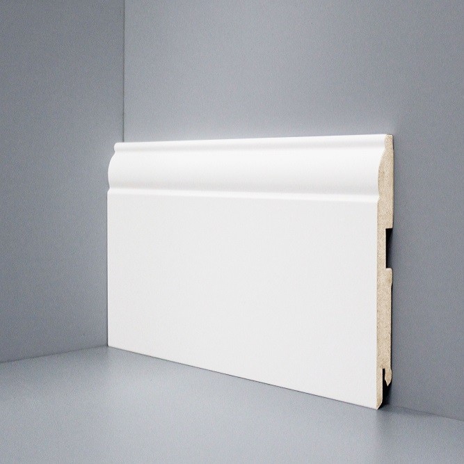 Плинтус Deartio МДФ U 104-120 (120х16х2050) Белый фото 1 &mdash; ПетроПол