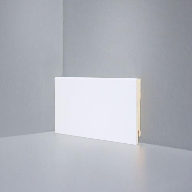 Плинтус Deartio МДФ U 106-80 (80х16х2050) Белый фото 1 &mdash; ПетроПол