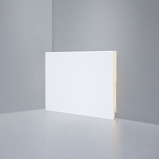 Плинтус Deartio МДФ U 106-100 (100х16х2050) Белый фото 1 &mdash; ПетроПол