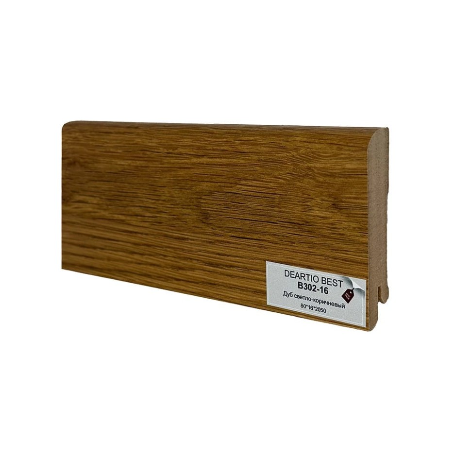 Плинтус Deartio МДФ B302-16 Дуб светло-коричневый фото 1 &mdash; ПетроПол