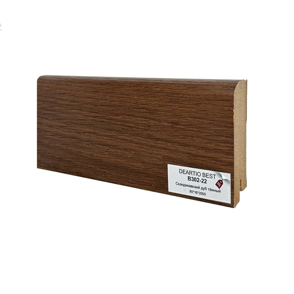 Плинтус Deartio МДФ B302-22 Скандинавский дуб темный фото 1 &mdash; ПетроПол