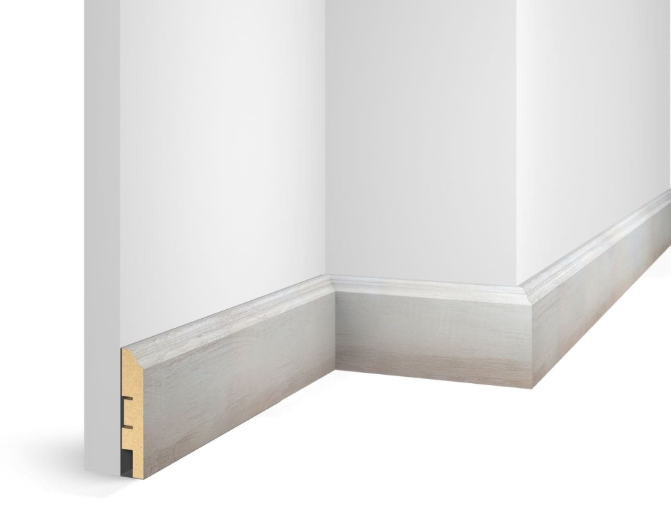 Плинтус МДФ Cosca Decor WP07 Дуб Кремовый фото 1 &mdash; ПетроПол