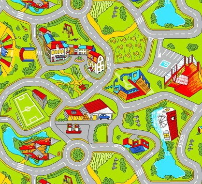 Ковролин Нева Тафт Принт Лунапарк 61;13 (4м) фото 1 &mdash; ПетроПол