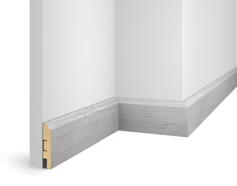 Плинтус МДФ Cosca Decor WP07 Дуб Старинный светло-серый фото 1 &mdash; ПетроПол