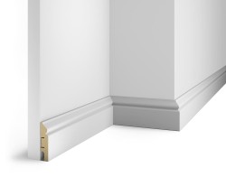 Плинтус МДФ Cosca AP05-70 под покраску, белый &mdash; ПетроПол