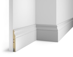 Плинтус МДФ Cosca AP21-125 под покраску, белый &mdash; ПетроПол