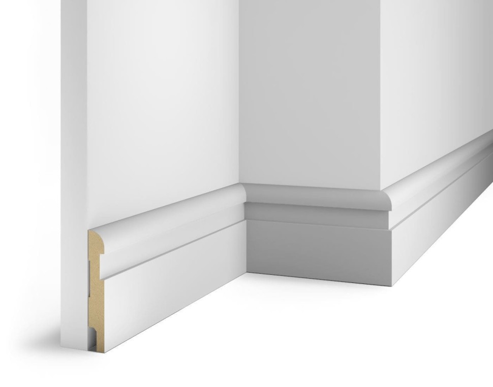 Плинтус МДФ Cosca AP29-102 с пазом под молдинг фото 1 &mdash; ПетроПол