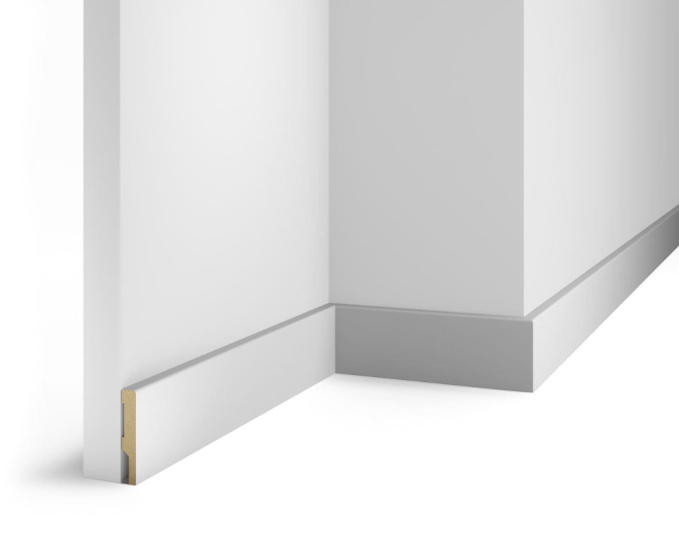 Плинтус МДФ Cosca AP71-58 под покраску, белый фото 1 &mdash; ПетроПол