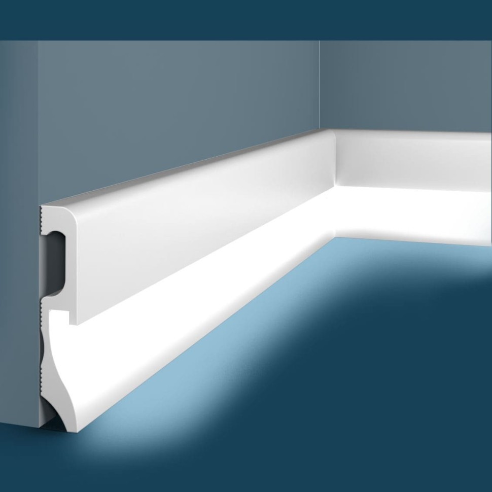 Плинтус для скрытого освещения Cosca Decor PX033 фото 1 &mdash; ПетроПол